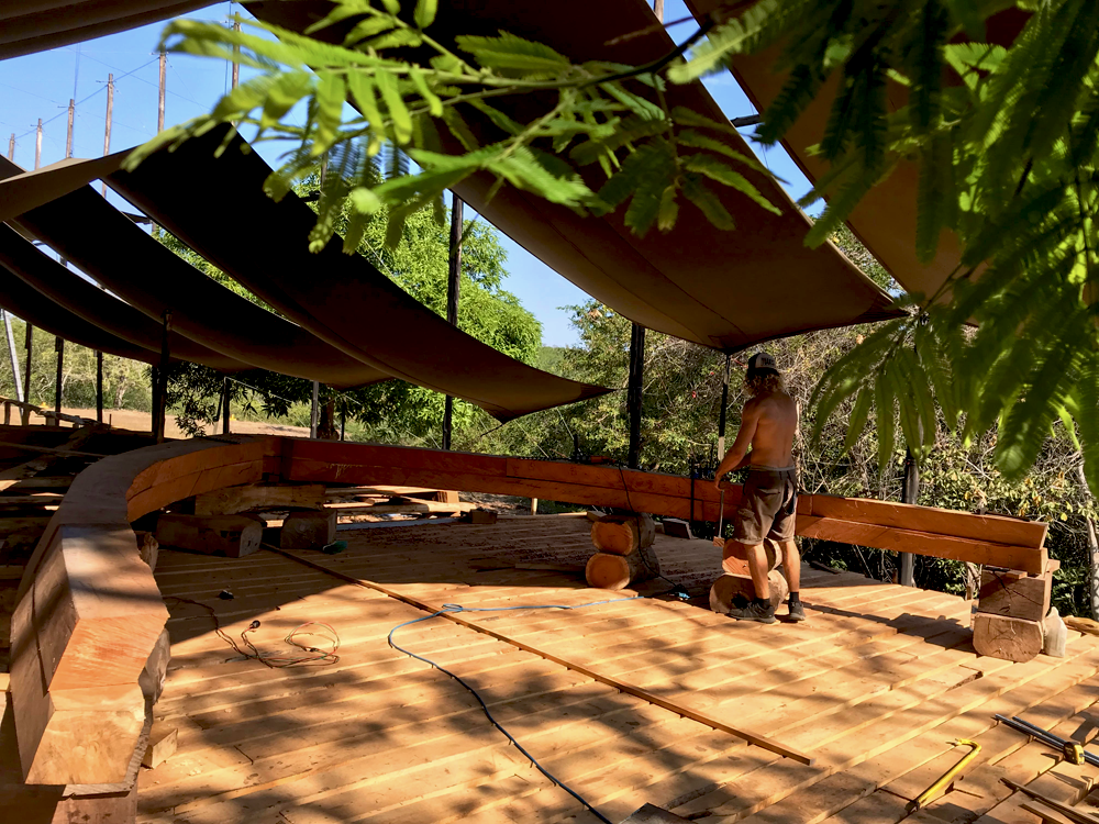 Silas assembling Frame no. 48 upon the framing stage.