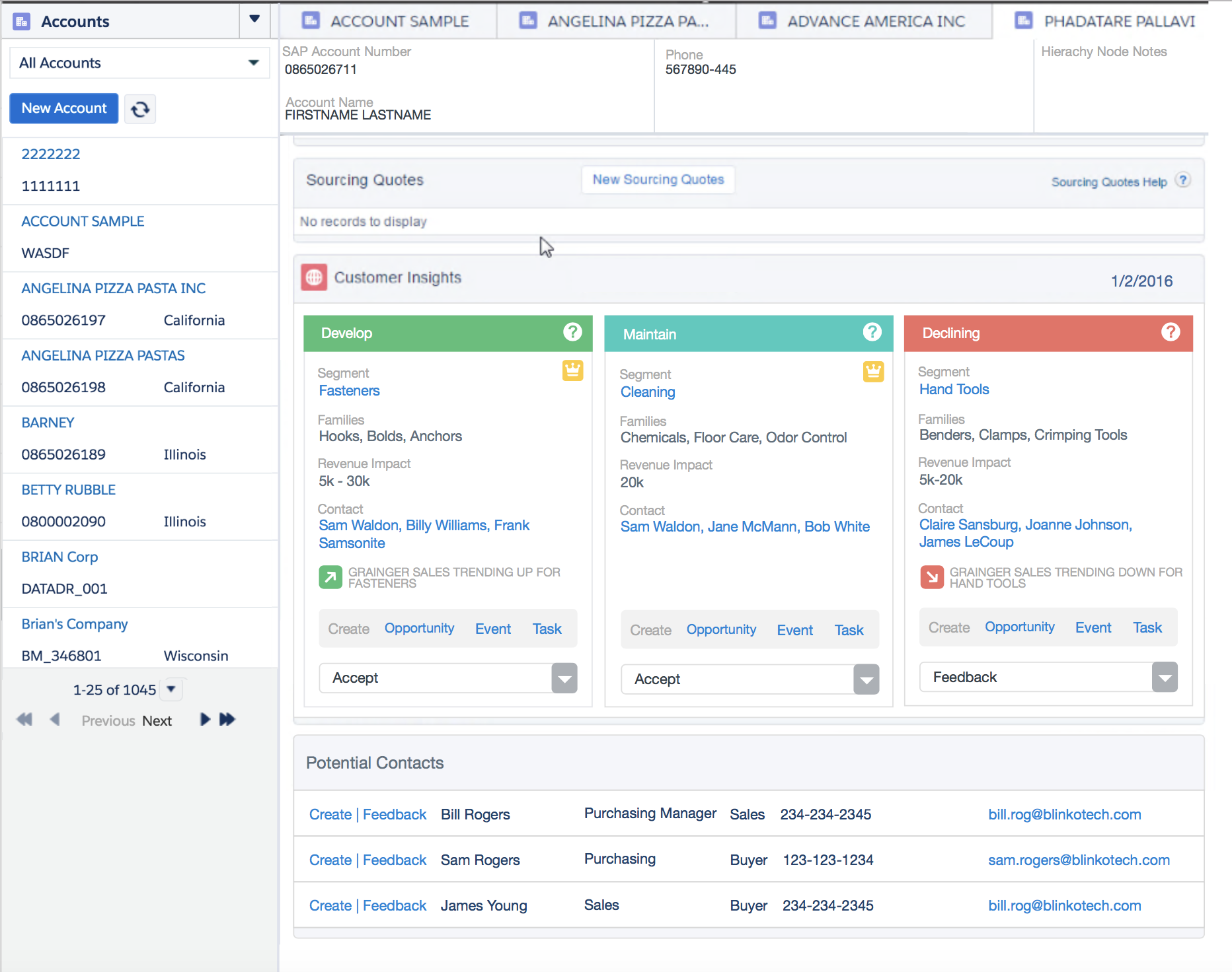 Inside Sales Agent Insights Dashboard (Salesforce Lightning)