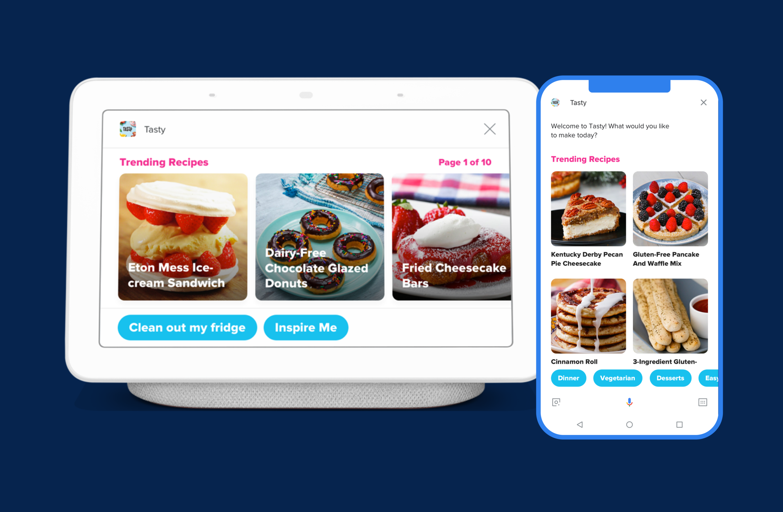 google home hub tasty