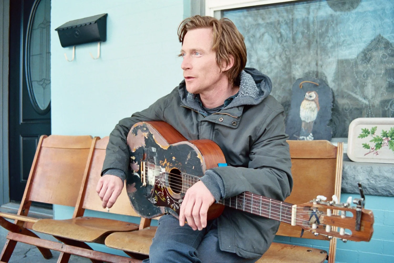 Joe Sampson has put some mileage on that guitar. (Glenn Ross)