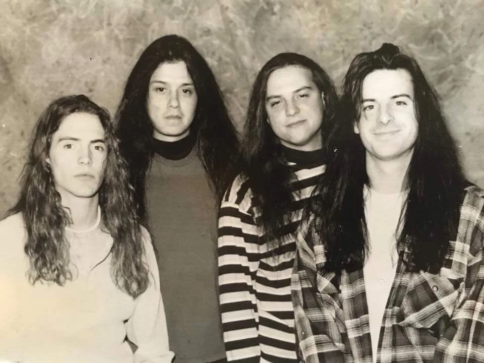 The loverboys back in the Undertow days, when they used to rehearse behind a bar in Thornton.