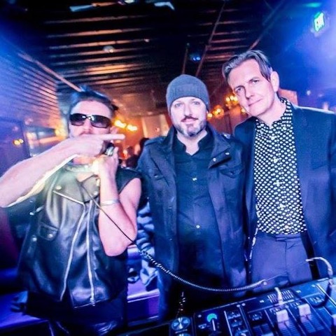 Michael Trundle with Daniel Ash and Kevin Haskins.