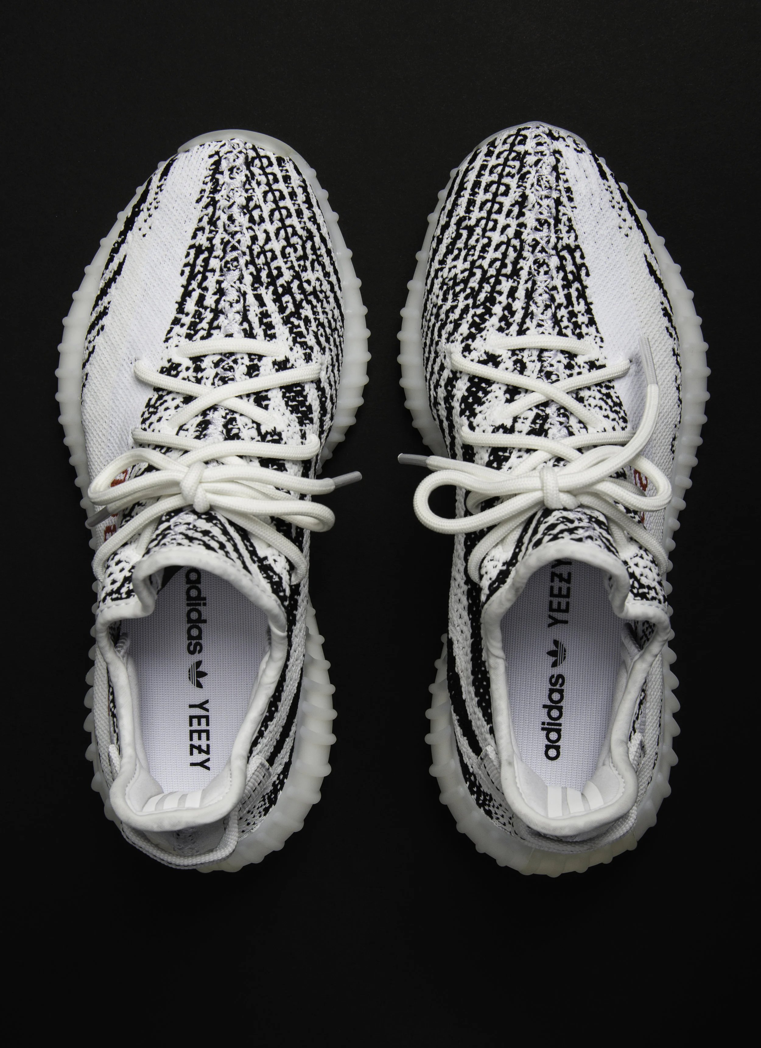 zebra striped yeezys