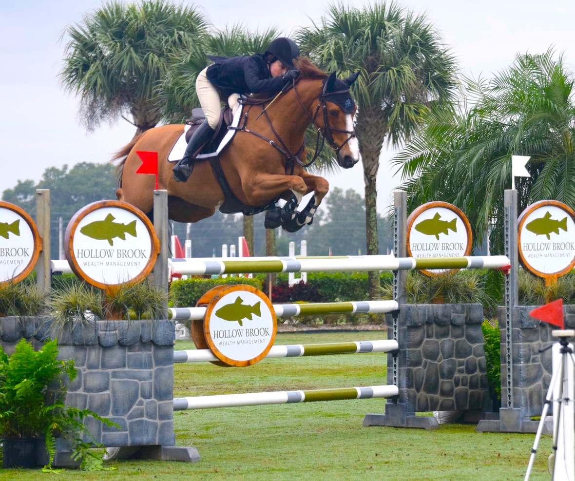 Katie Dinan aboard Grant Road Partner’s Checkpoint U. (Photo courtesy of The Ridge at Wellington)