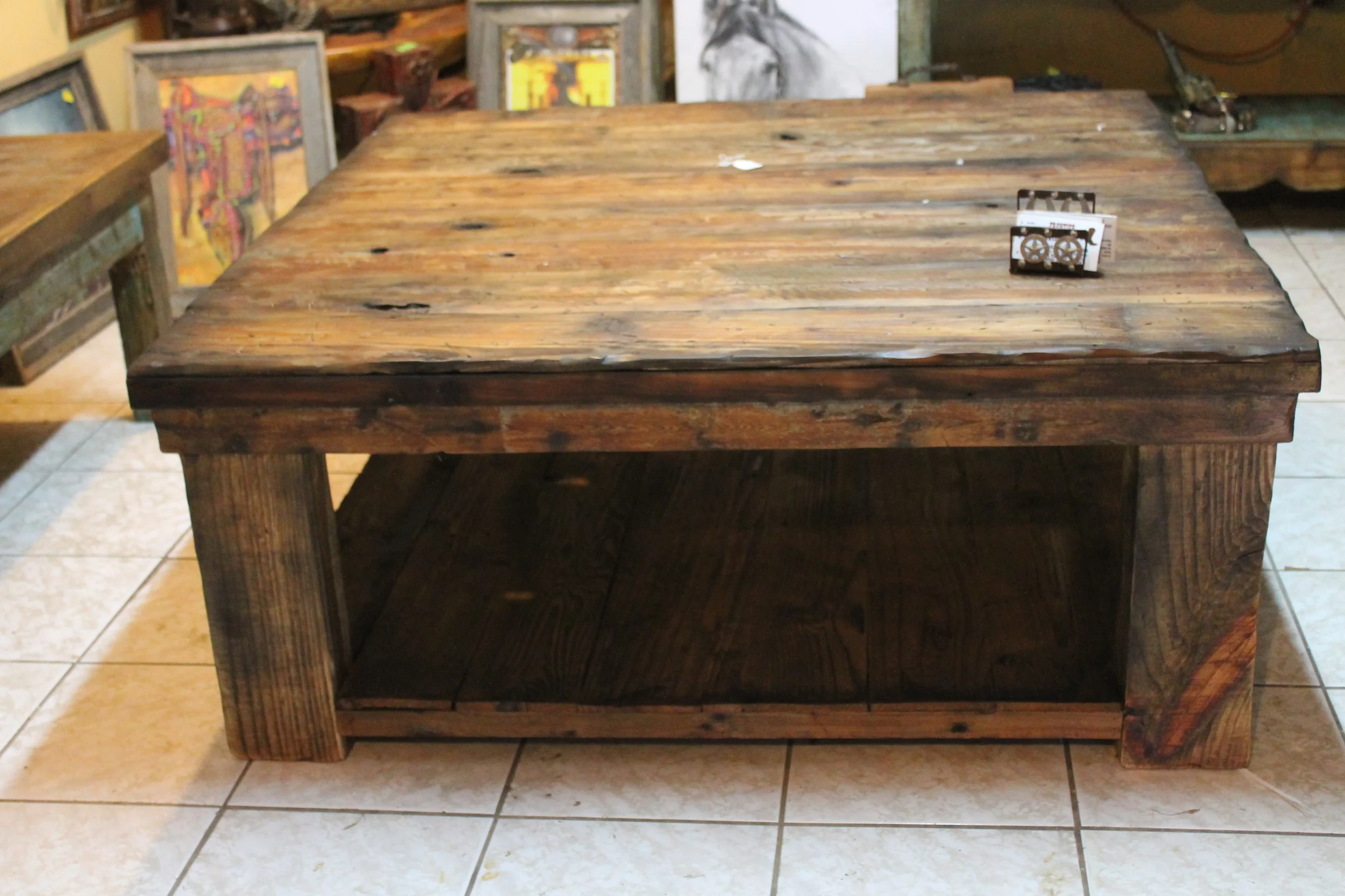 Simple Rustic Cedar Wood Coffee Table.JPG