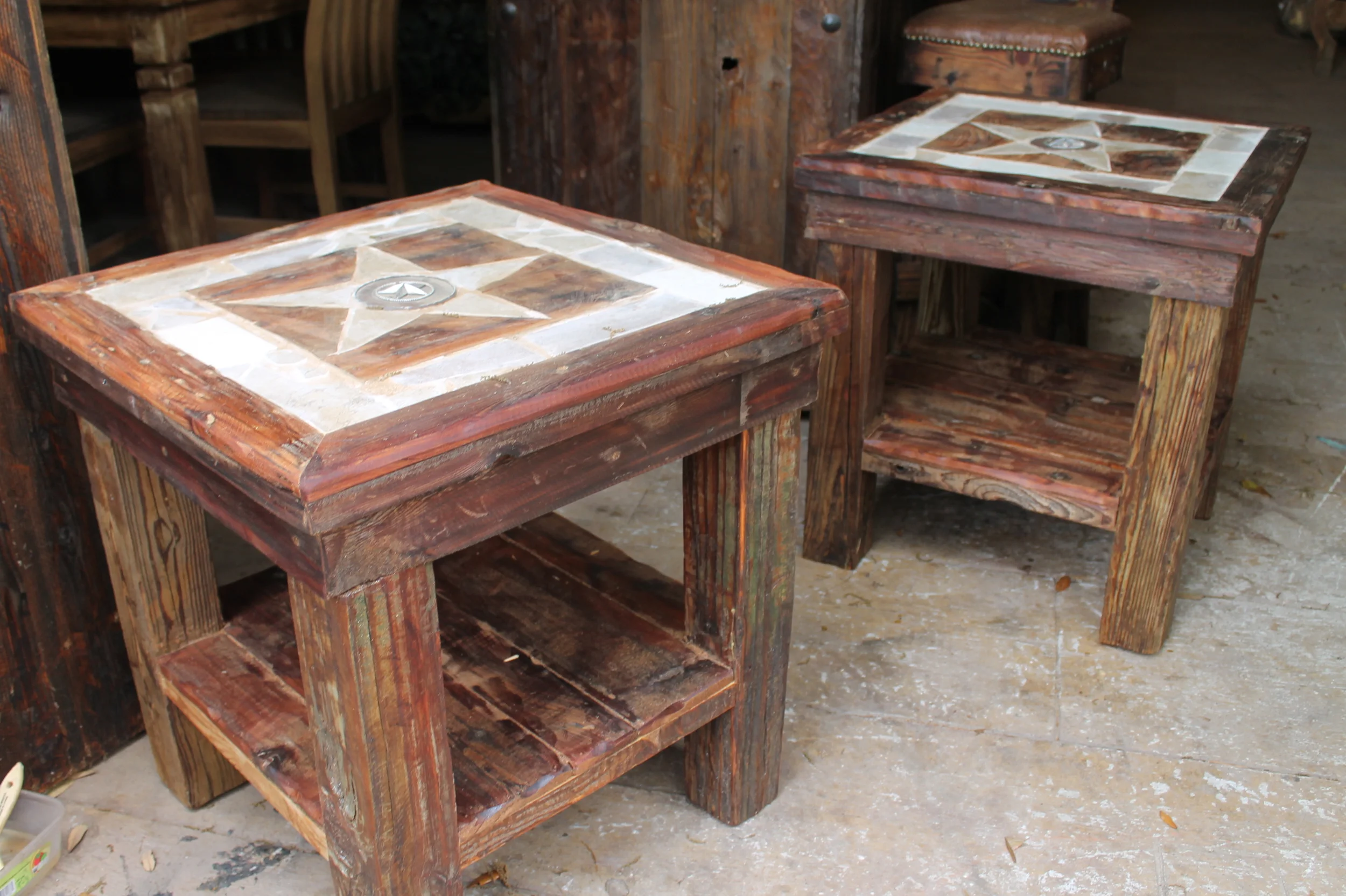 Texas Star End Tables.JPG