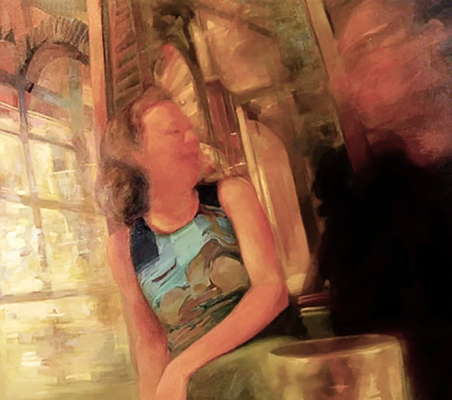 "Warm Evening, Granada," 48 x 56," Oil on Linen