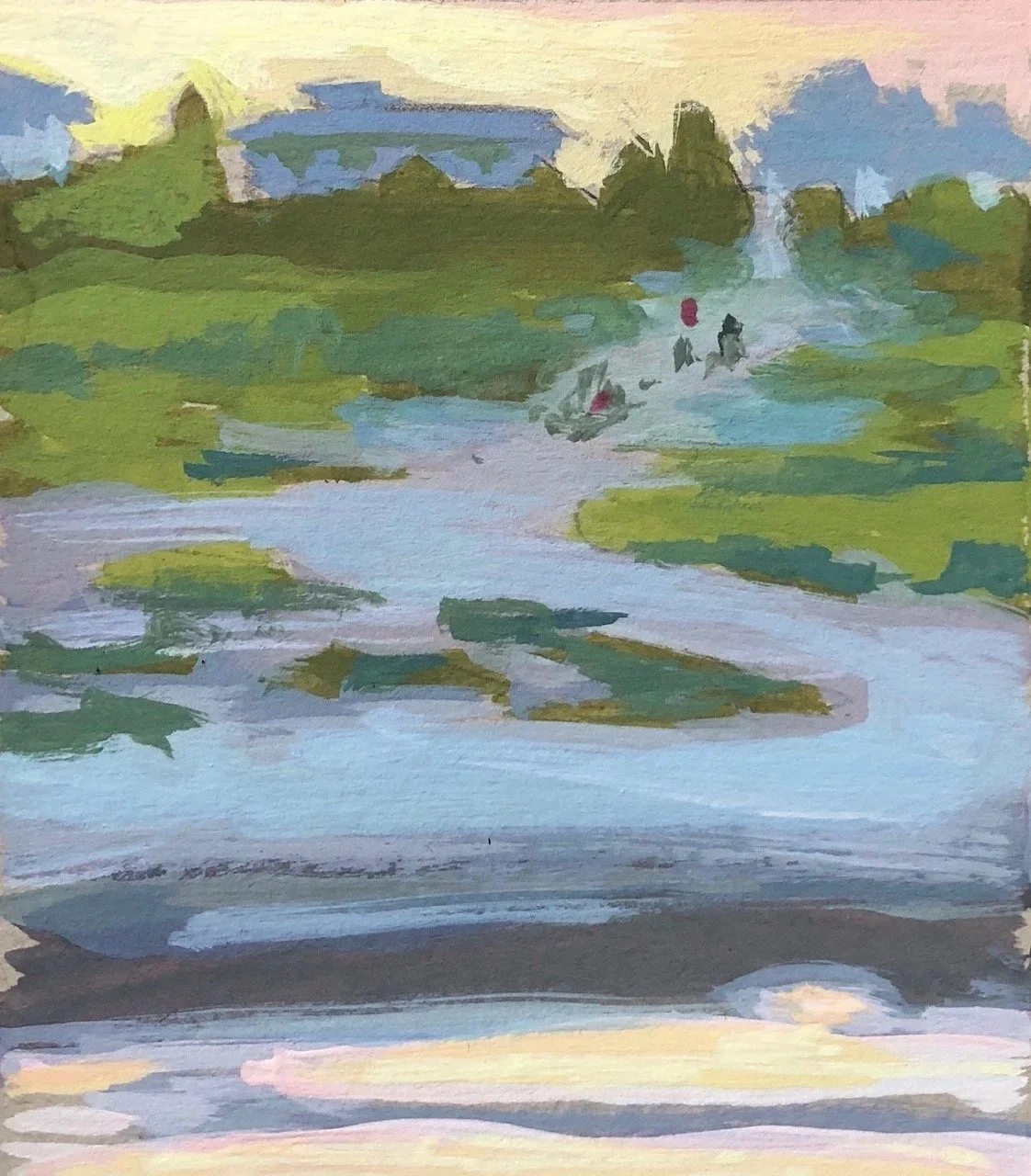 "Grande Isle at the Magic Hour," 6 x 5"