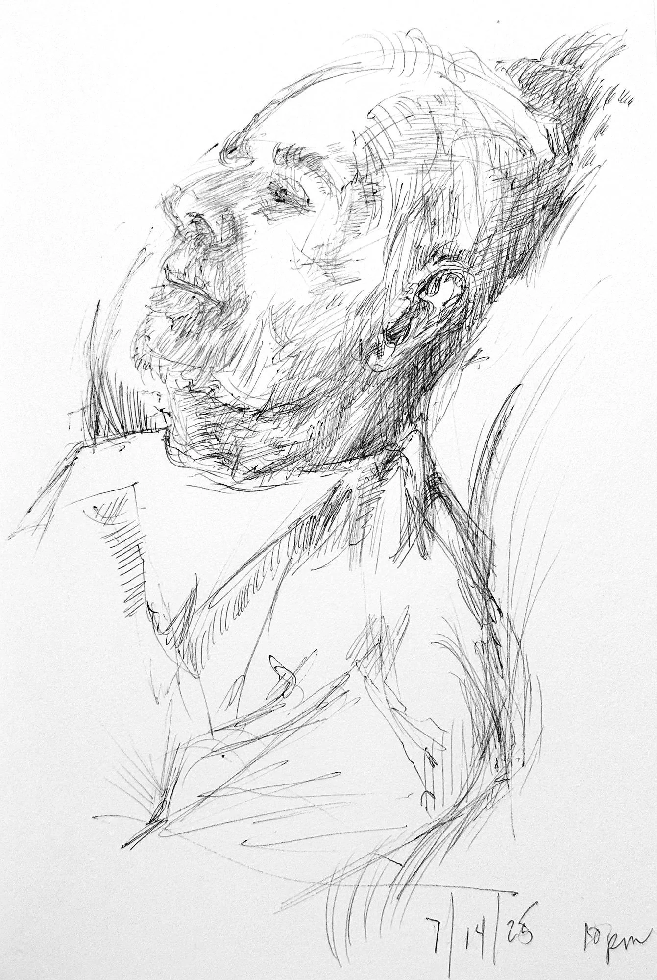 Dad, 07. 24. 25 , 6 x 4", Ballpoint Pen