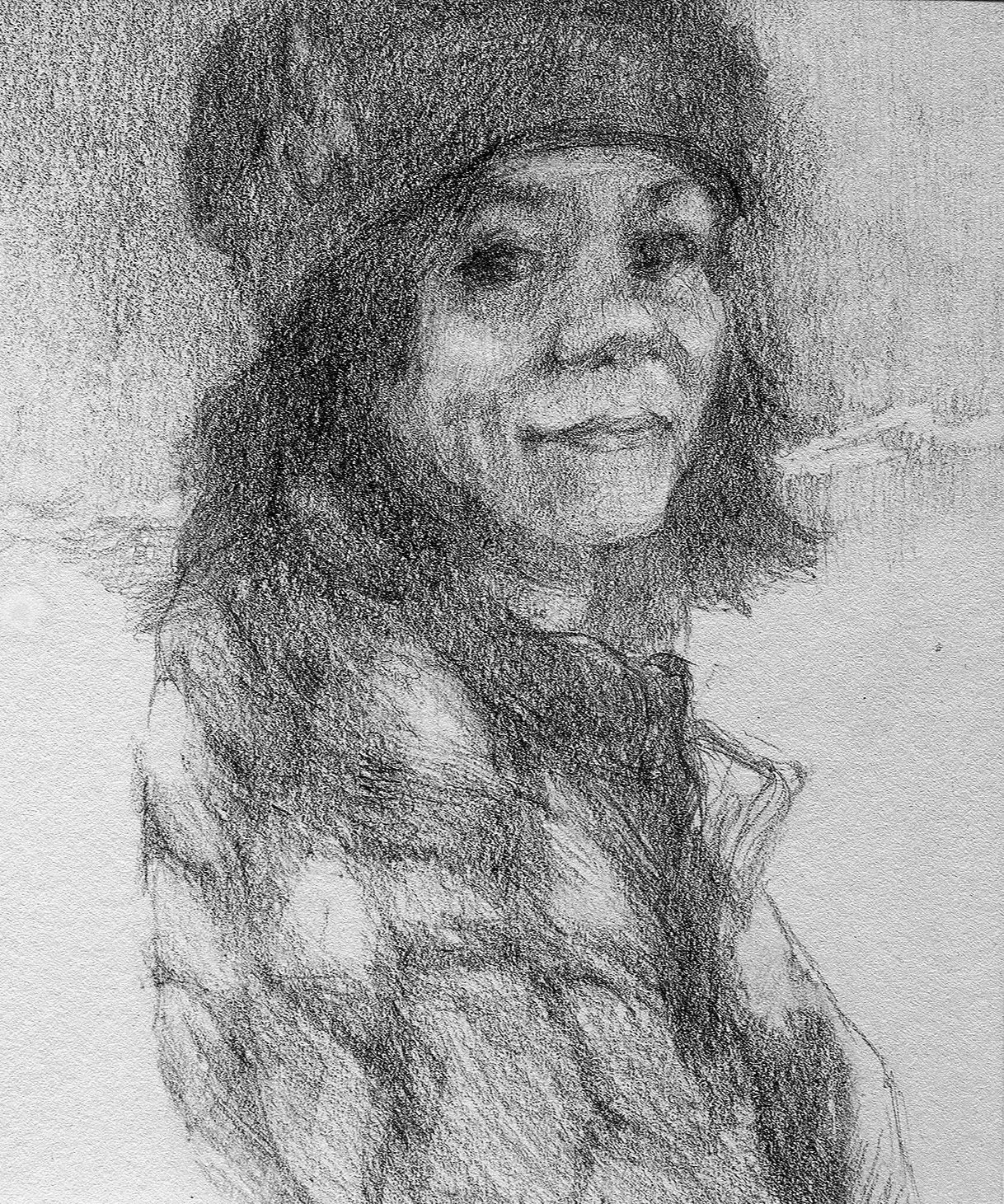 Jacquie , 4 x 3", graphite on paper