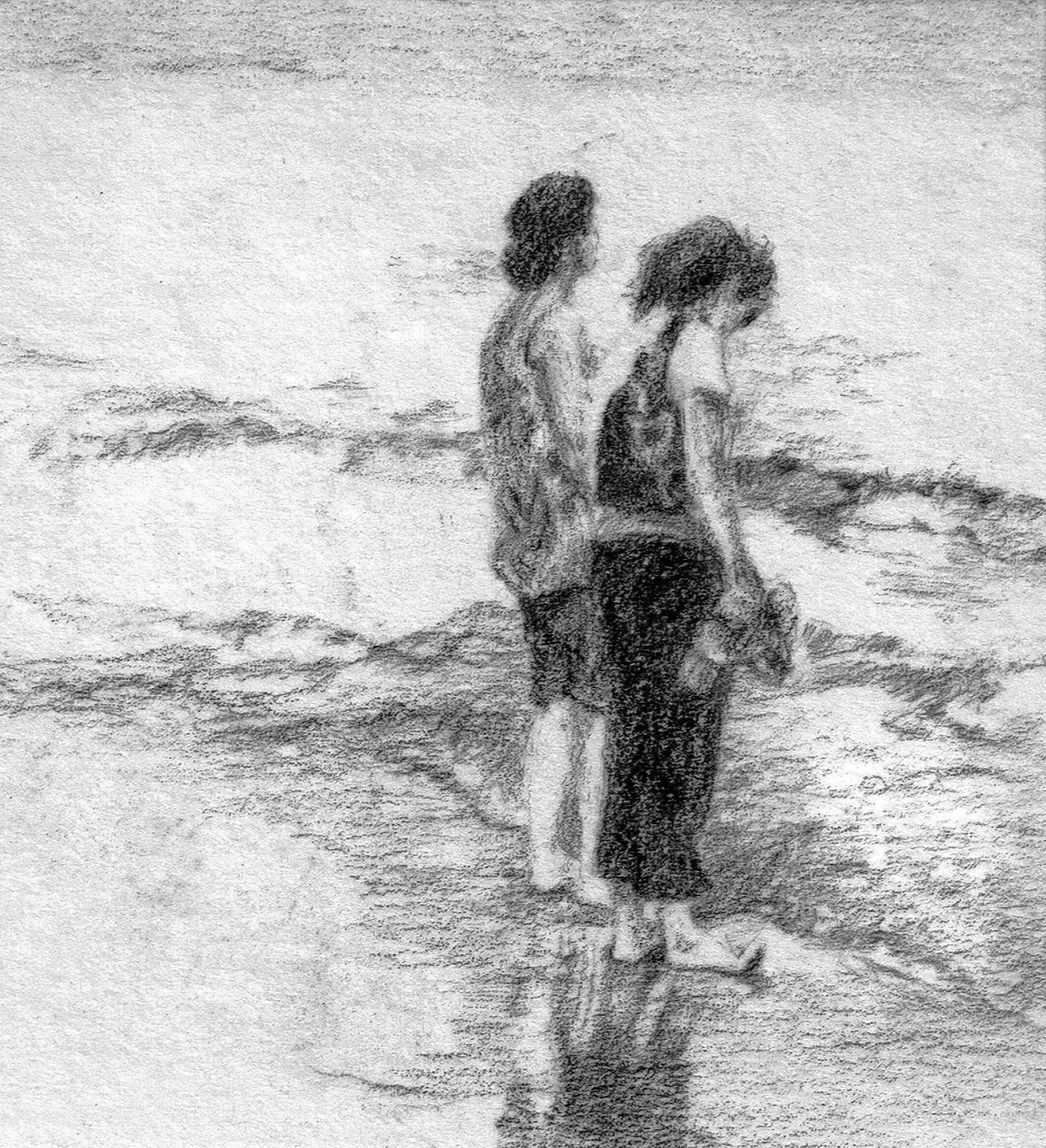 The Dirty Coast , 5 x 5", graphite on paper