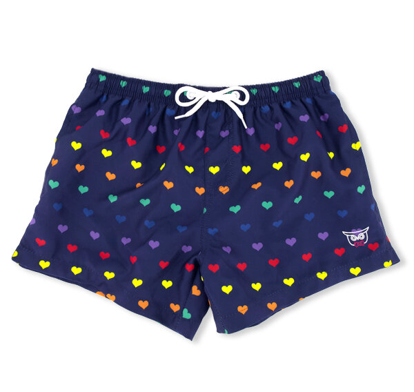 Navy Love Is Love Swim Shorts