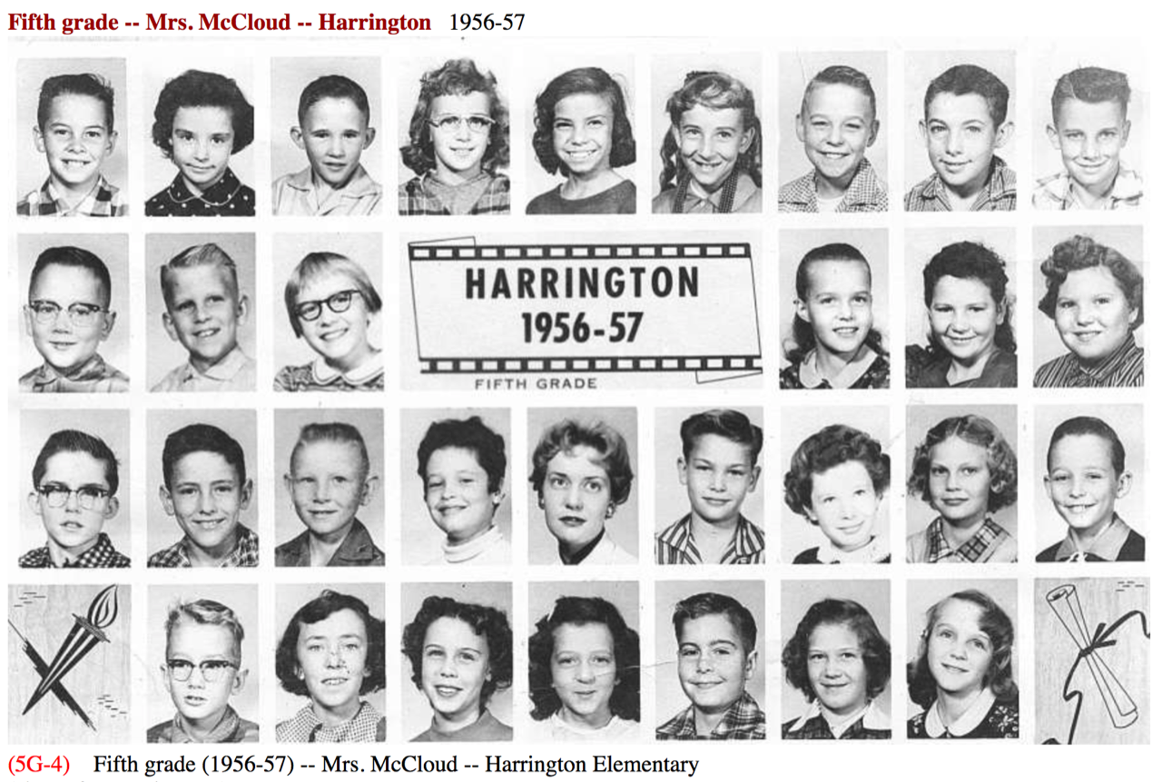 1956-1957 Mrs. McCloud - Grade 5