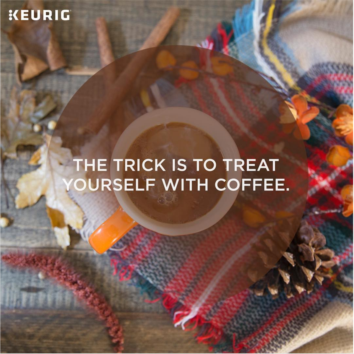 Copy: How to #Halloween : Greet. Treat. Brew. Repeat. 🎃🍫☕️💯