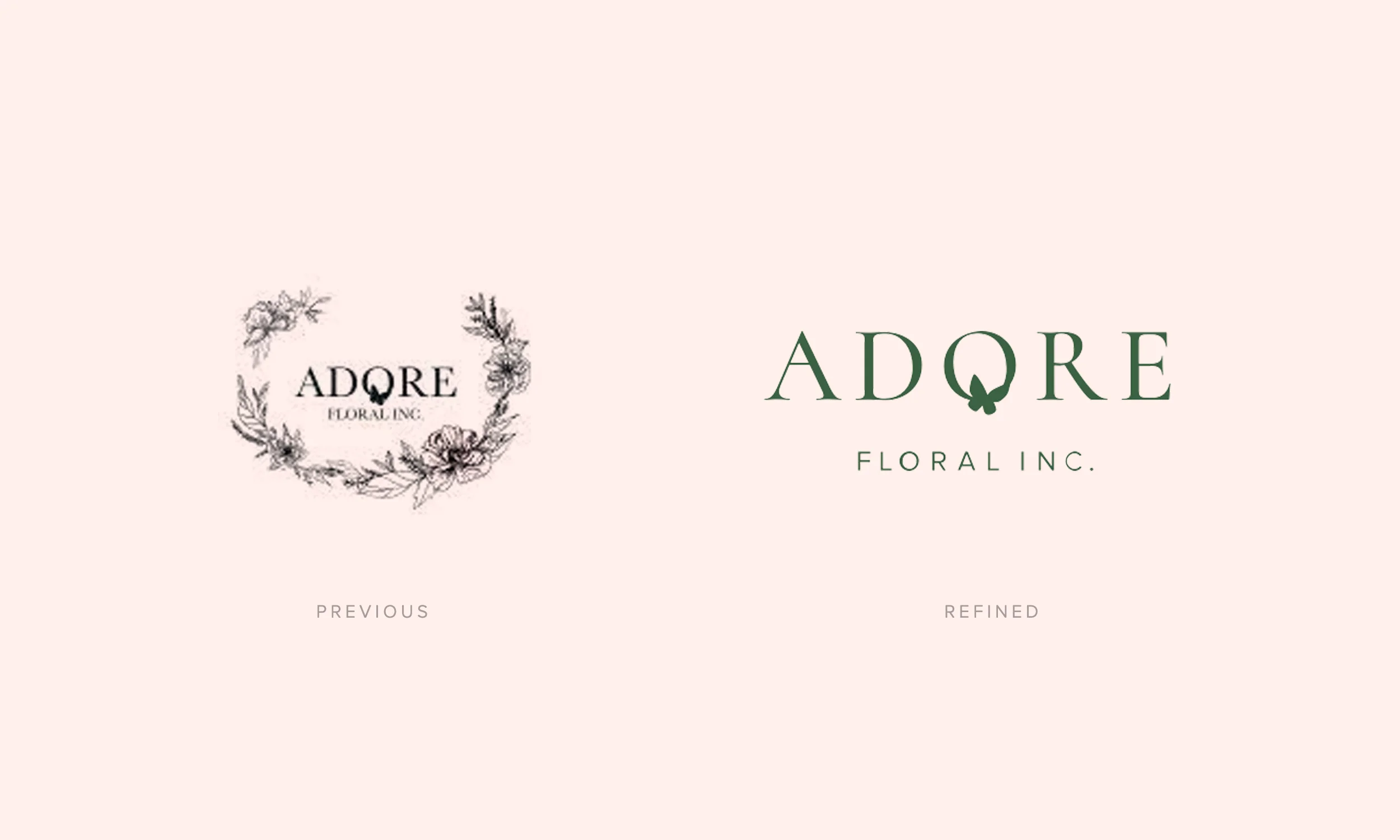 Adore Floral brand identity by Shoppe Theory.