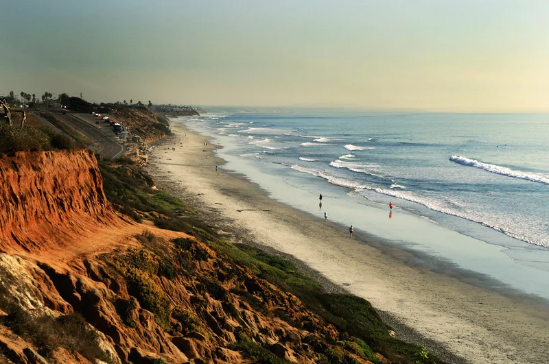 San Diego Beaches, South Carlsbad Beach & Cliffs-L.jpg