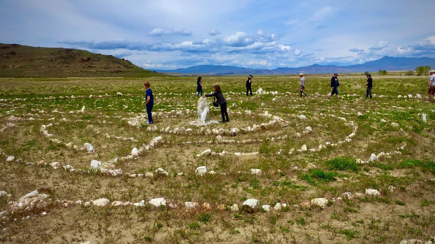 World Labyrinth Day, Walk for Peace, Fly Ranch Labyrinth, Hualapai Valley, NV, USA, Earth-Home.