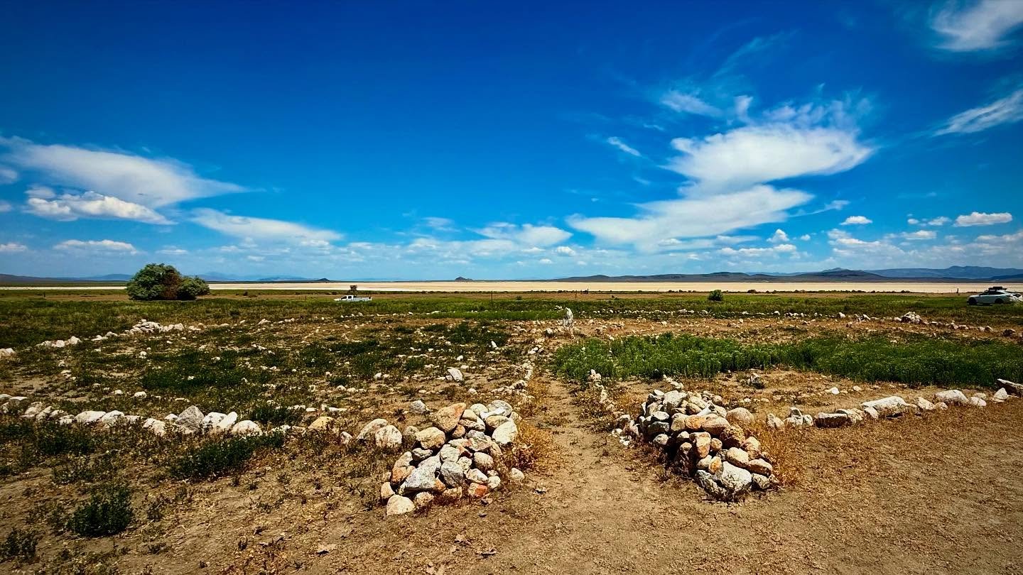 Sunday Afternoon Fly Ranch Labyrinth Walk, Hualapai Valley, NV, USA, Earth-Home.