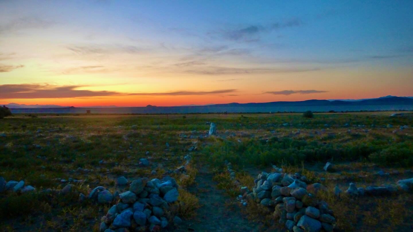 Estival Solstice Sunrise Fly Ranch Labyrinth Walk, Hualapai Valley, NV, USA, Earth-Home.