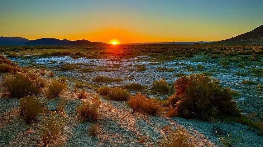 Autumnal Equinox Sunset, Gerlach, NV, USA, Earth-Home.