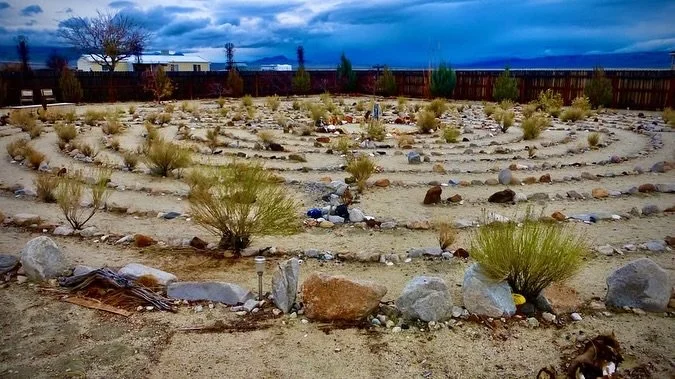 Tonight's Sunset Labyrinth Walk, Gerlach, NV, USA, Earth-Home.