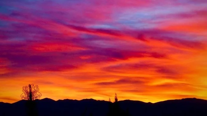 Tonight's Sunset Afterglow, Gerlach, NV, USA, Earth-Home.