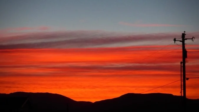 The other night's  Sunset Afterglow, Gerlach, NV, USA, Earth-Home.