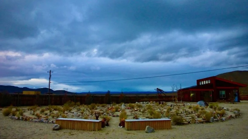 Happy Holidaze! Tonight's Sunset Labyrinth Walk, Gerlach, NV, USA. Earth-Home.