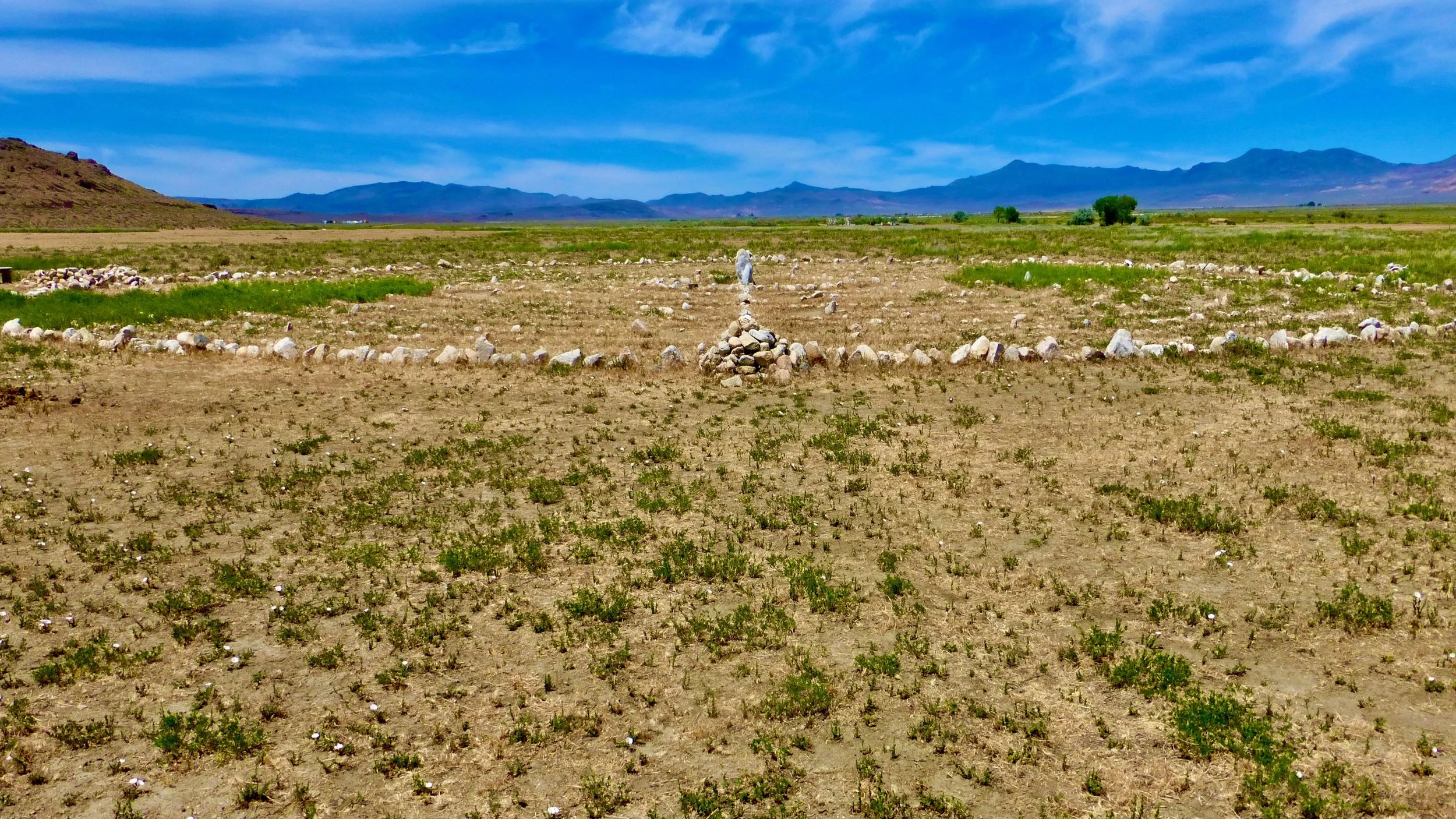 Sunday Afternoon Fly Ranch Labyrinth Walk, Hualapai Valley, NV, USA, Earth-Home.