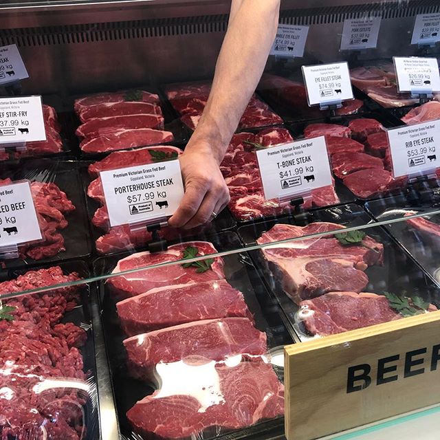 Our #grassfed Victorian Porterhouse is looking like a great midweek meal option today... Pop in and grab yourself one; you won&rsquo;t be disappointed!