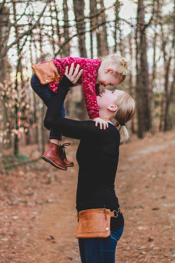 Mommy & Me Leather Hip Hugger Bag Set