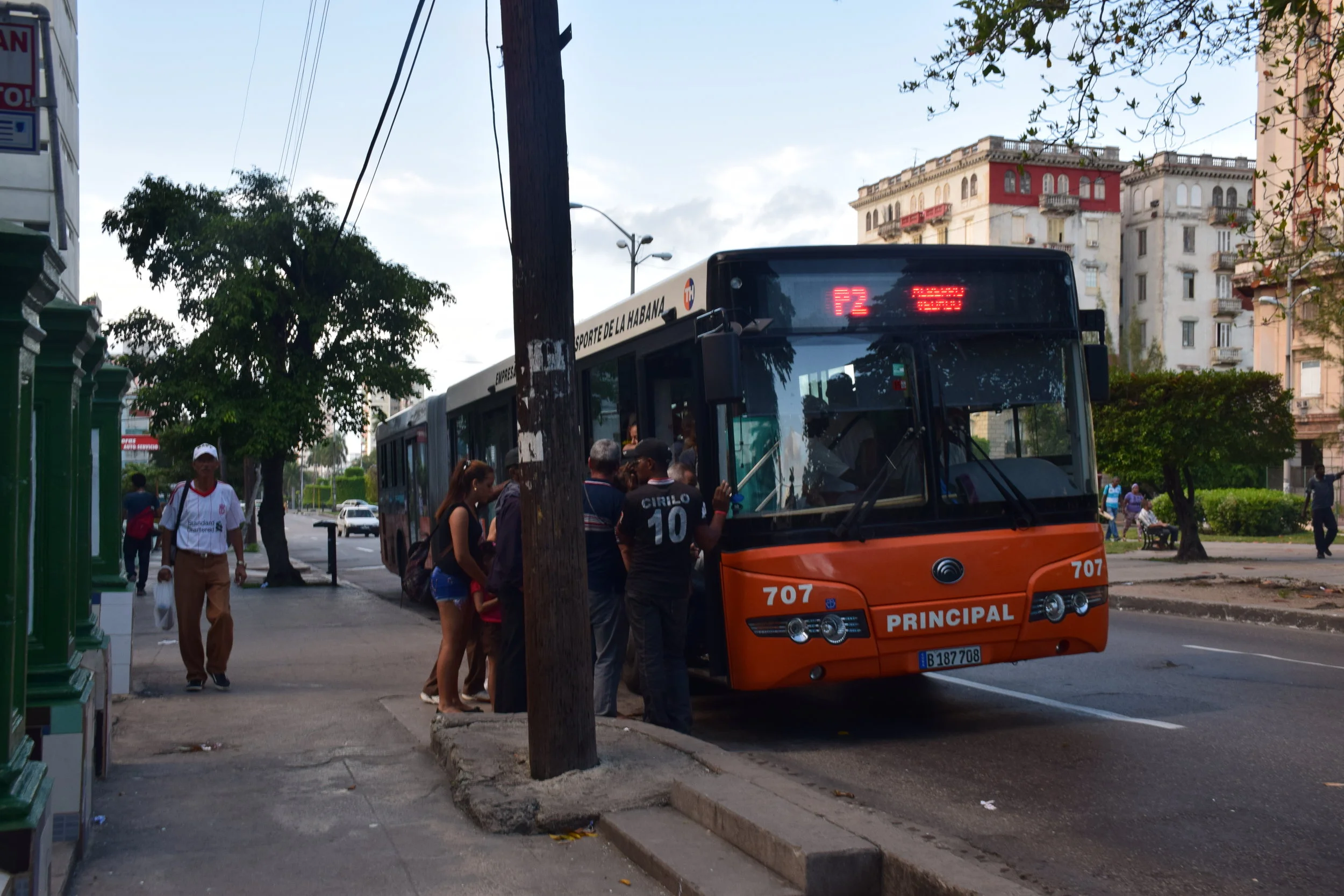 Taking the local bus is also another form of saving money trying to get around the city. 