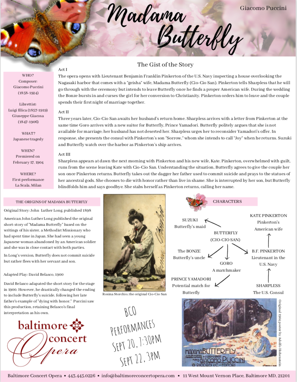 Madama Butterfly Baltimore Concert Opera