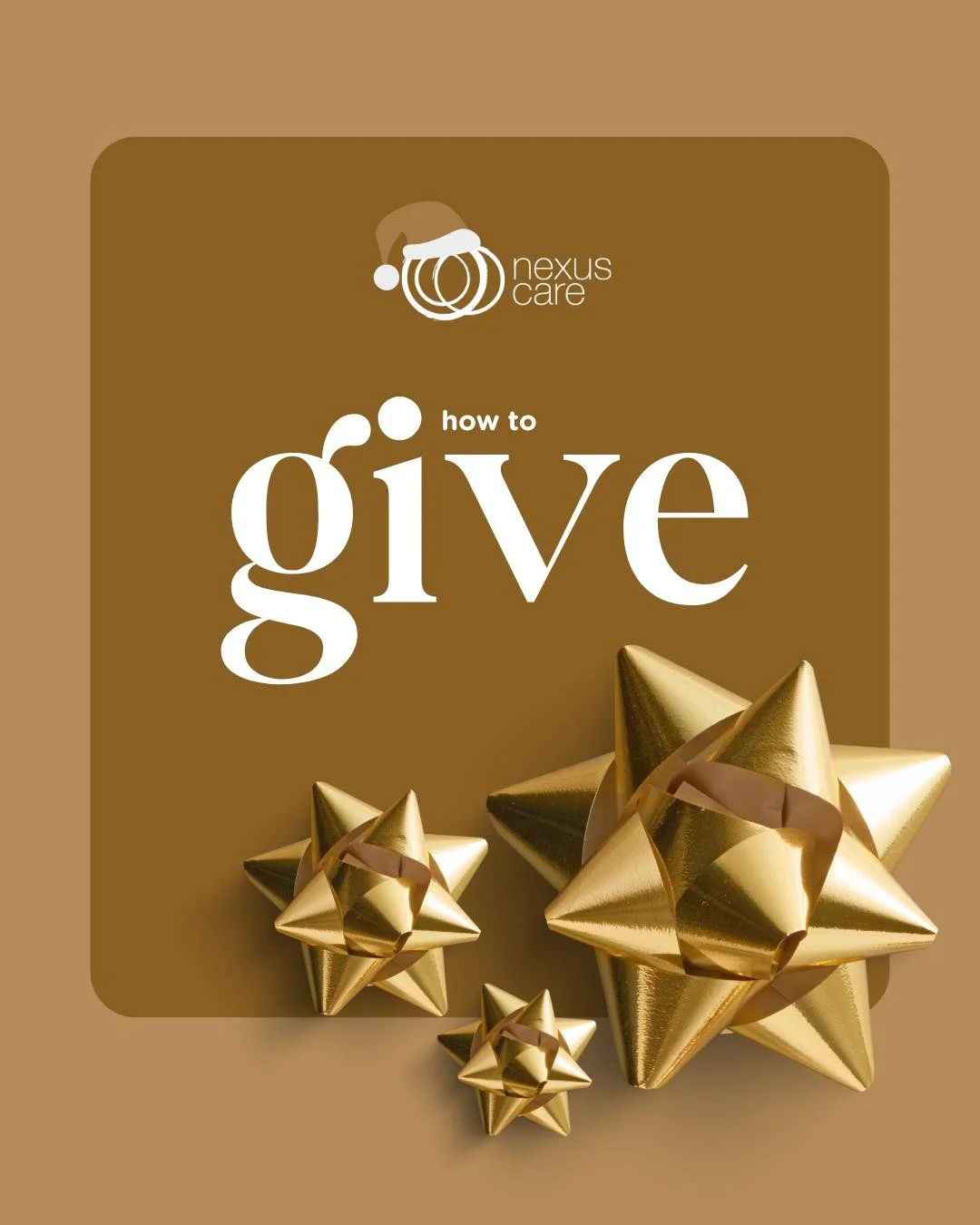 Giving to our Christmas Appeal is tax-deductible, easy, and secure!

3 WAYS TO GIVE:

💙 Online
💙 Bank transfer
💙 In person

Head to the link in bio for more information 🔗

www.nexuscare.com.au/christmas-appeal