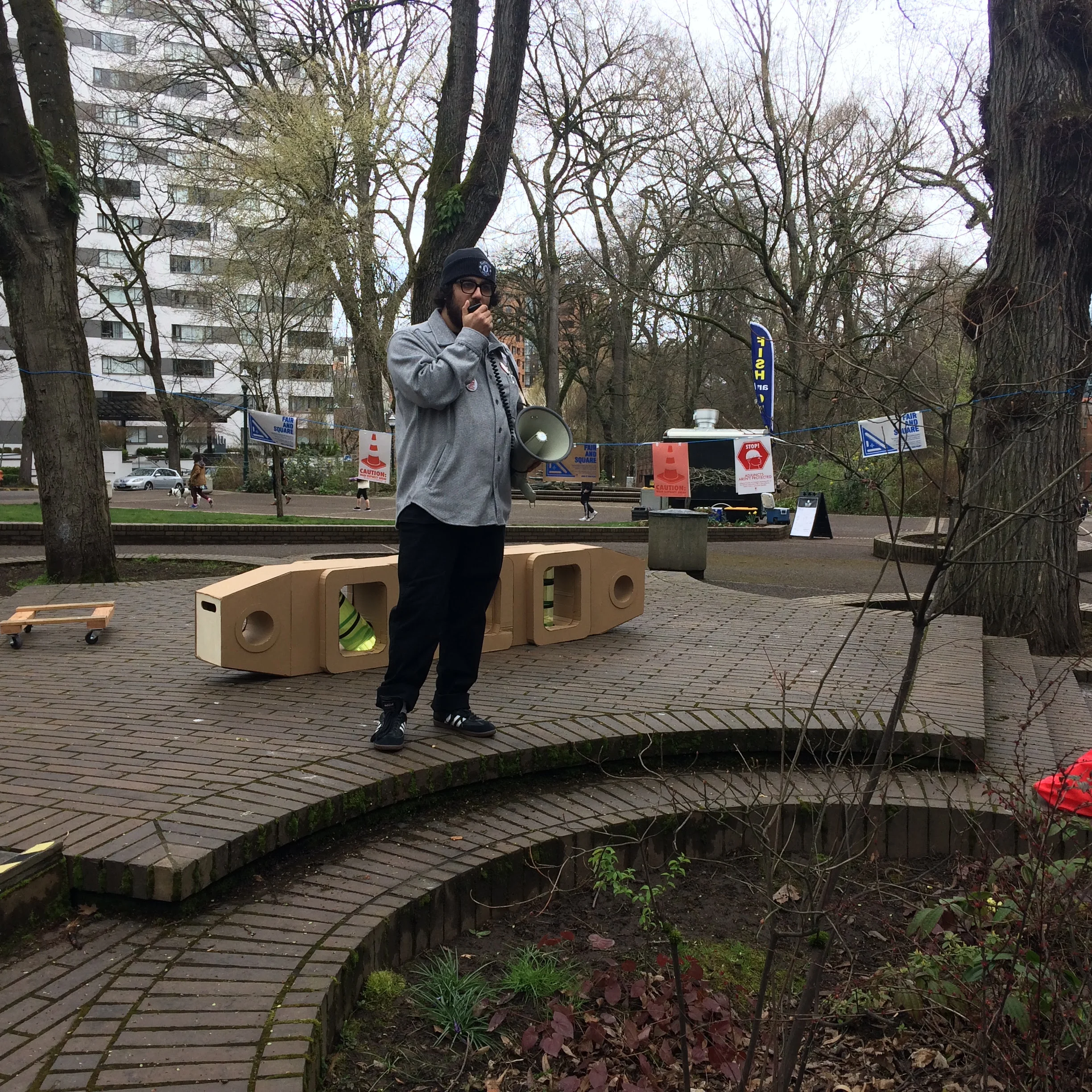 Student and ASPSU representative Camilo Assad gave a rousing speech in solidarity with adjuncts at PSU. Listen to part of it on Instagram @psufalocal3571