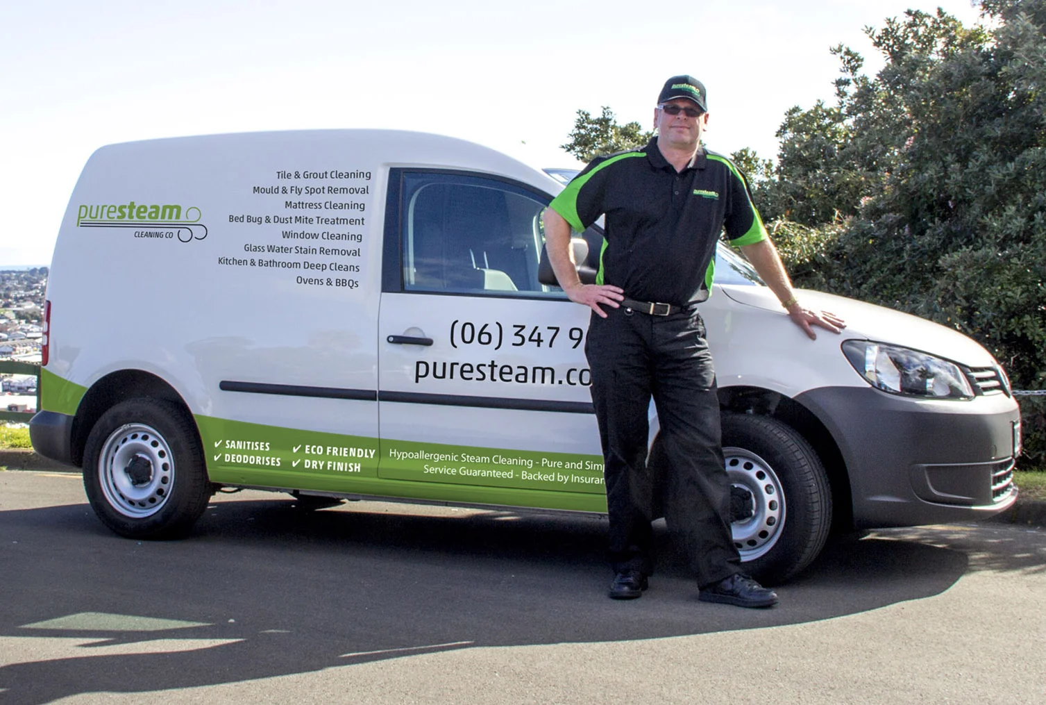 Dean with the Pure Steam Van