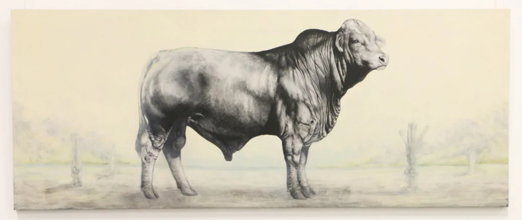 The Drought Master. 2016. Oil and Graphite on board. 204 x 82 CM. SOLD: Perth, Australia.