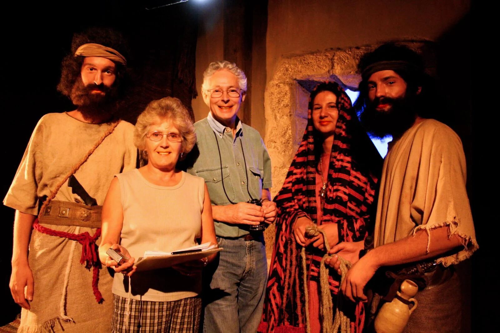 Ragna and Christopher Gornold-Smith with actors in costumes sewn by Ragna.
