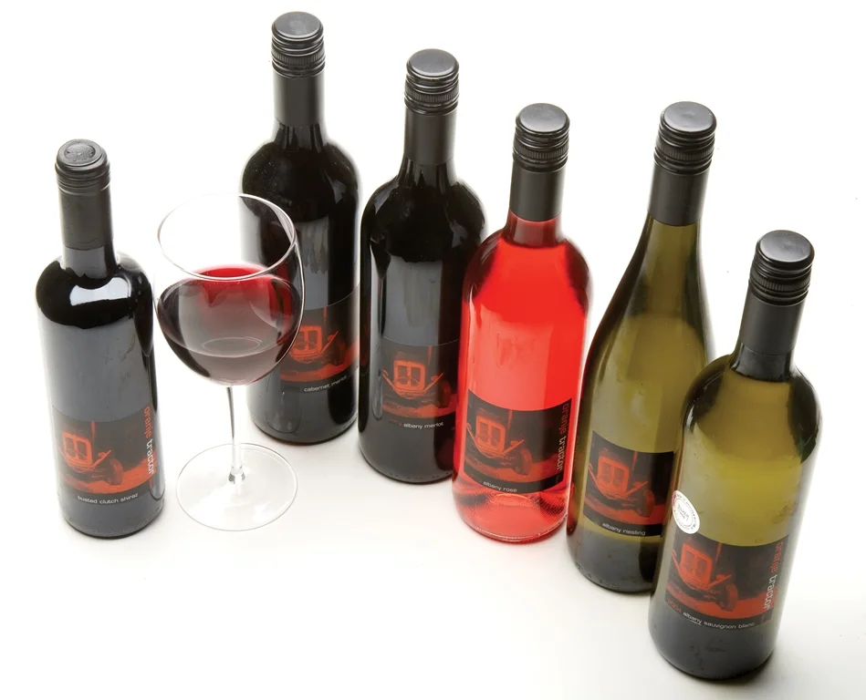 Join us for a wine tasting flight of our natural, organic wine — Oranje Tractor Wine