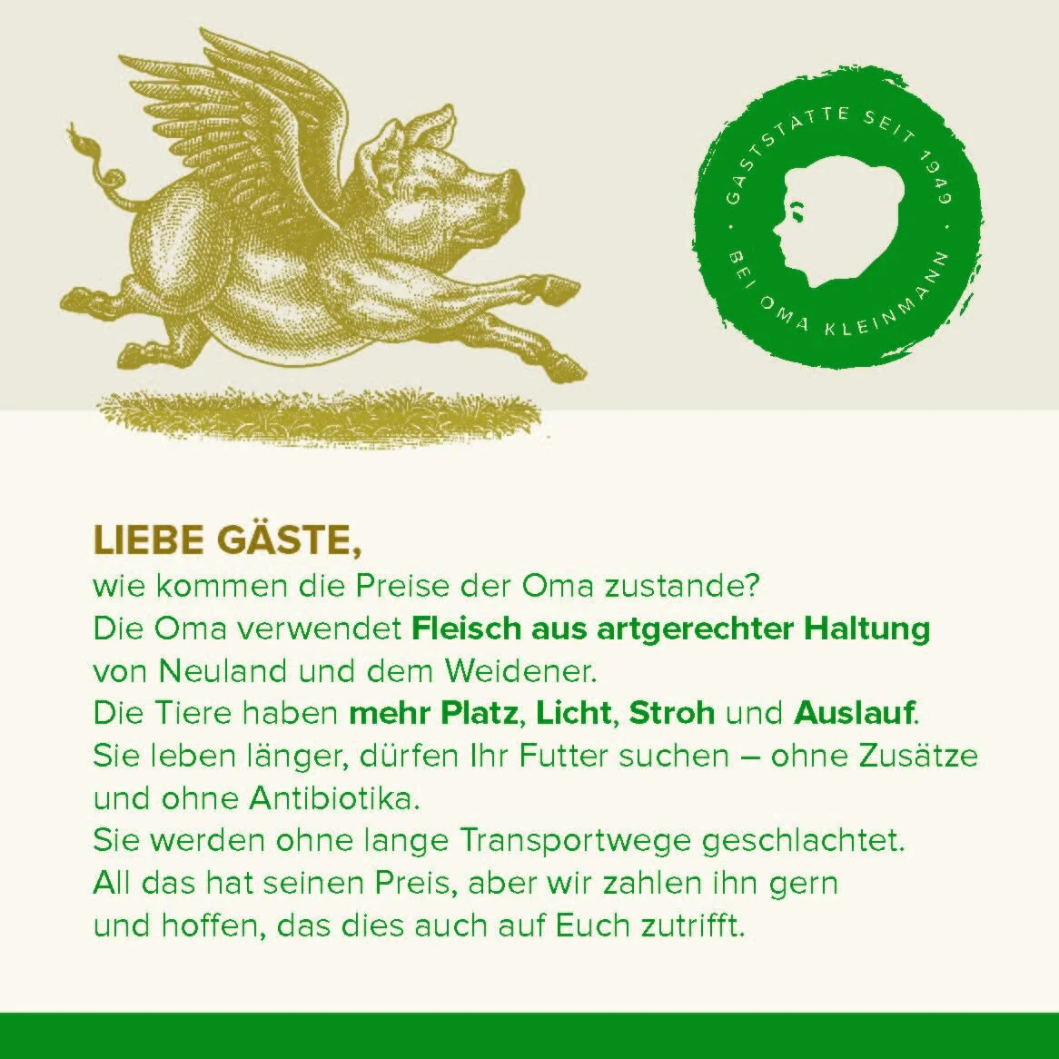 Wie kommen Omas Preise zustande?