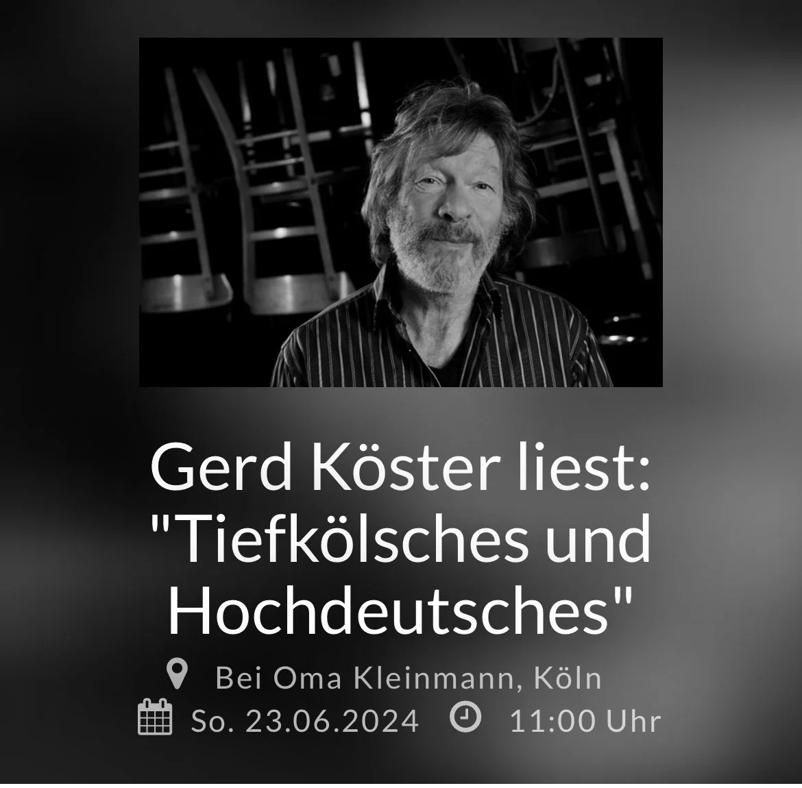 Gerd Köster liest: "Tiefkölsches und Hochdeutsches"
