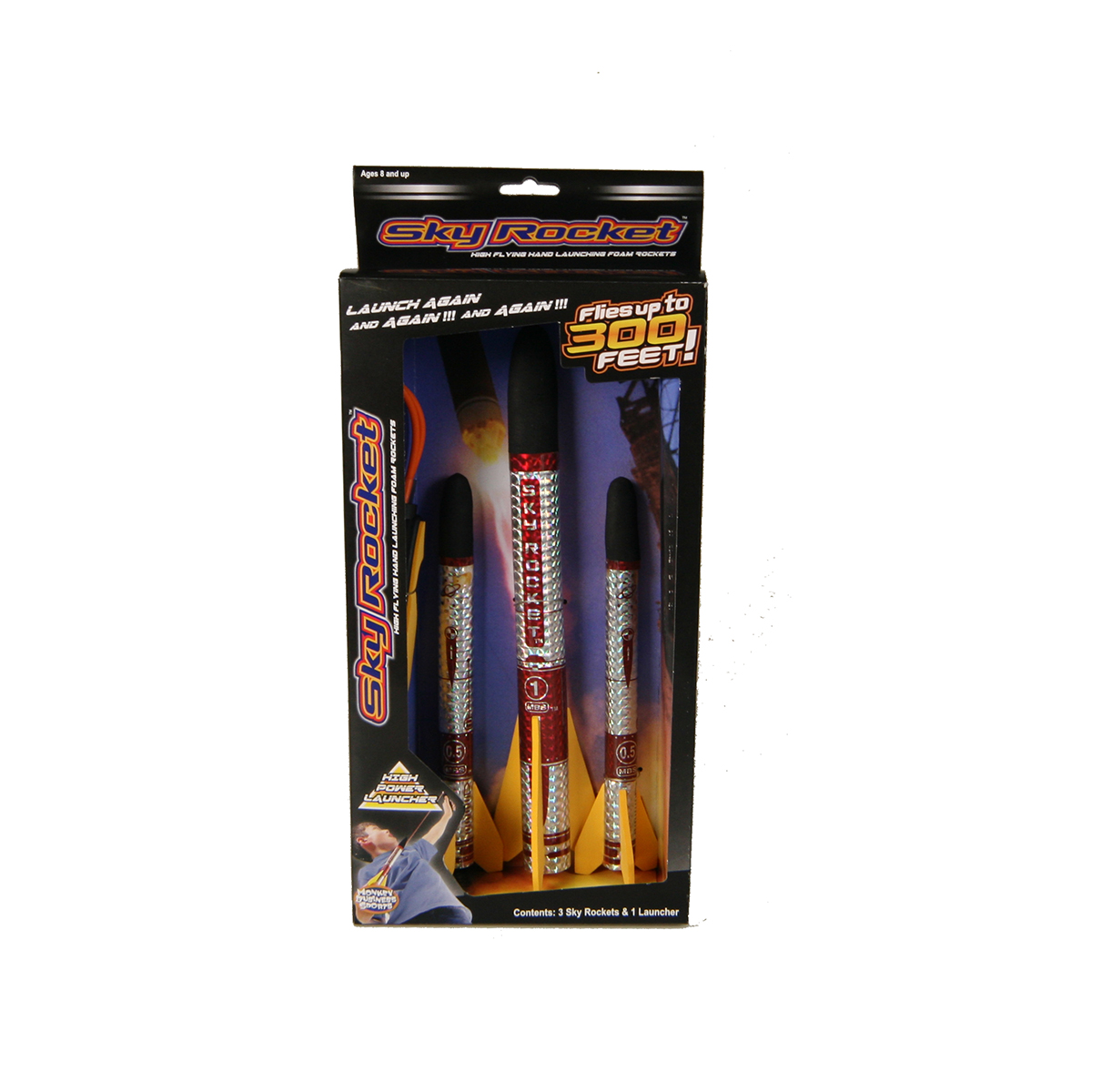 Sky Rocket Soaring far distance pull back launch flying high altitude 300 feet packaging