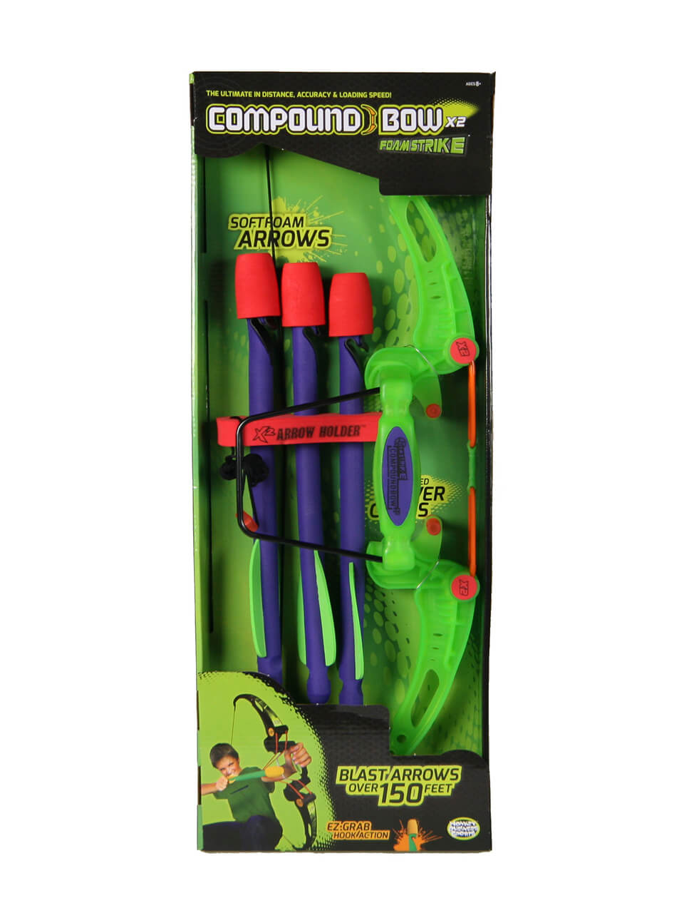 FoamStrike X2 Compound Bow fun safe active foam arrows light shoots far package