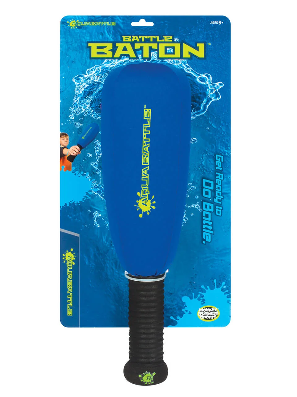 Aqua Battle Baton splash wet water pool toy soft safe fun super absorbent foam soaker packaging