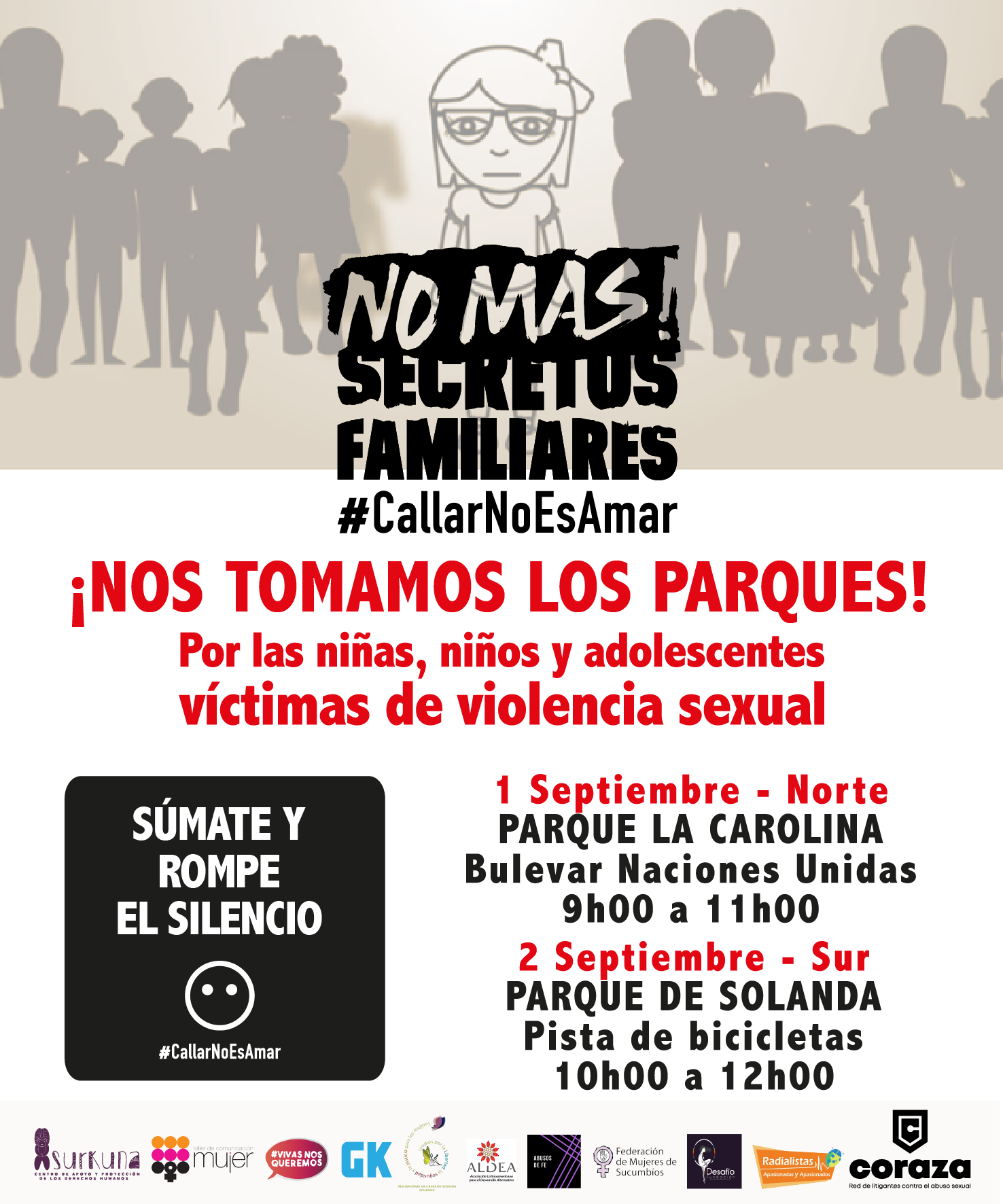 Nos tomamos los parques para hablar del Incesto en el Ecuador
