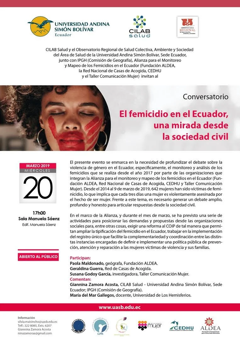Conversatorio "El femicidio en el Ecuador, una mirada desde la sociedad civil"