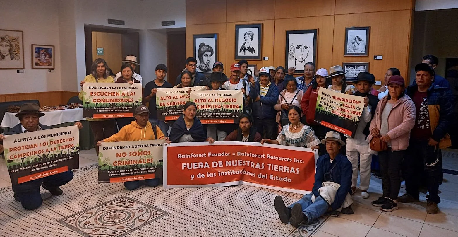 Empresas piratas de carbono pretenden despojar a comunidades campesinas de su derecho a la tierra