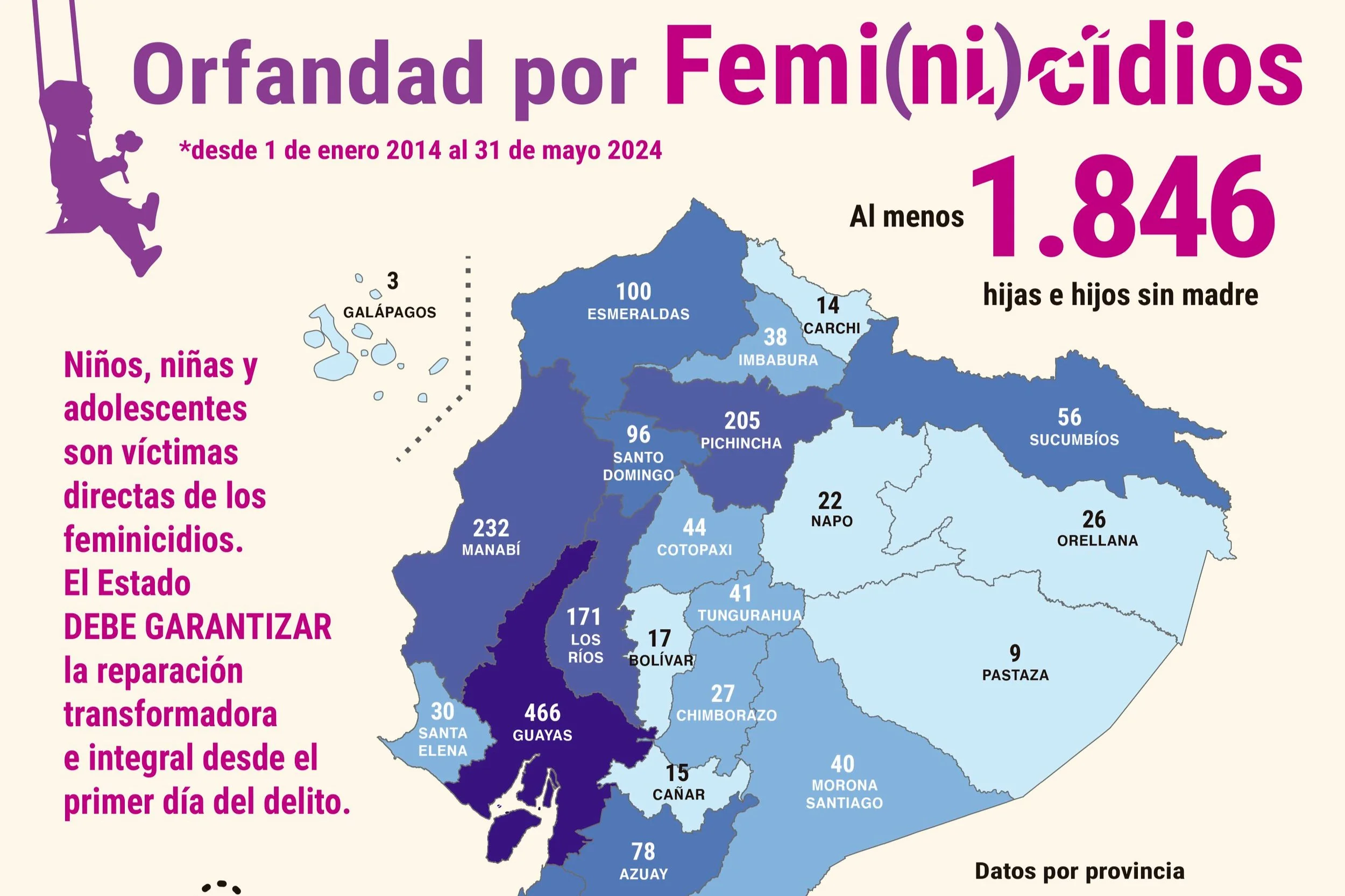 Infografías: el impacto de los feminicidios en la niñez y adolescencia en Ecuador