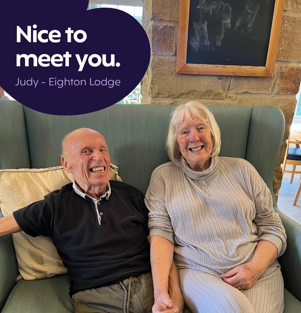 Resident Focus✨

This month, we sat down with the lovely Judy from Eighton Lodge💛

Judy recently moved to Eighton Lodge with her husband Bill, following a recent dementia diagnosis. She shared how seamless the transition was from their home to Eight