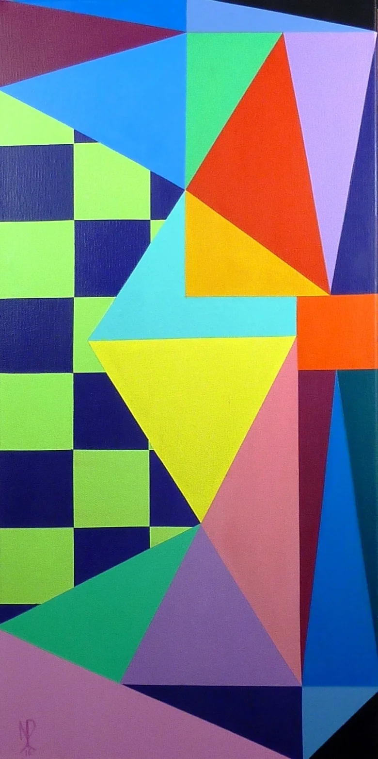 Purple & Chartreuse Checkerboard